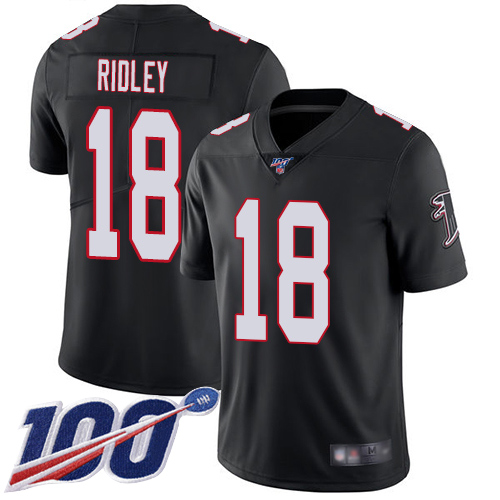 Atlanta Falcons Limited Black Men Calvin Ridley Alternate Jersey NFL Football #18 100th Season Vapor Untouchable